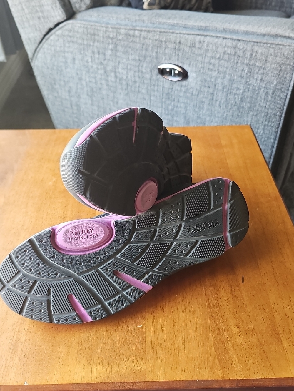 Vionic Black Mary Jane Sneakers with Pink Lining - Picture 3 of 5
